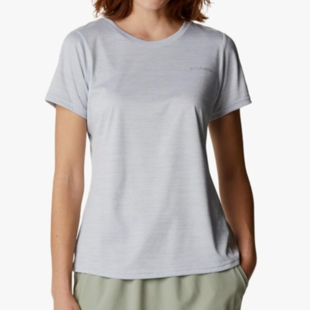 Women's Plus Size 2X - Alpine Chill Zero Short Sleeve Tee, White Heather